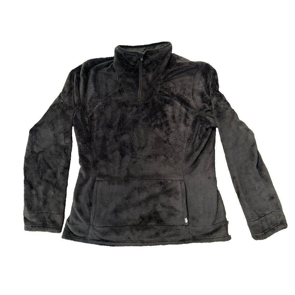 THE NORTH FACE Black Mossbud Teddy Fleece Quarter Zip Pullover Jacket Women’s M